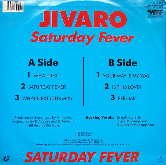 Jivaro - Saturday Fever | Super Beat (ETL 5017) - 2
