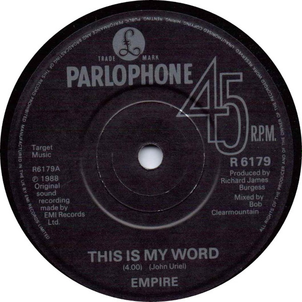 Empire - This Is My Word | Parlophone (R 6179) - 3