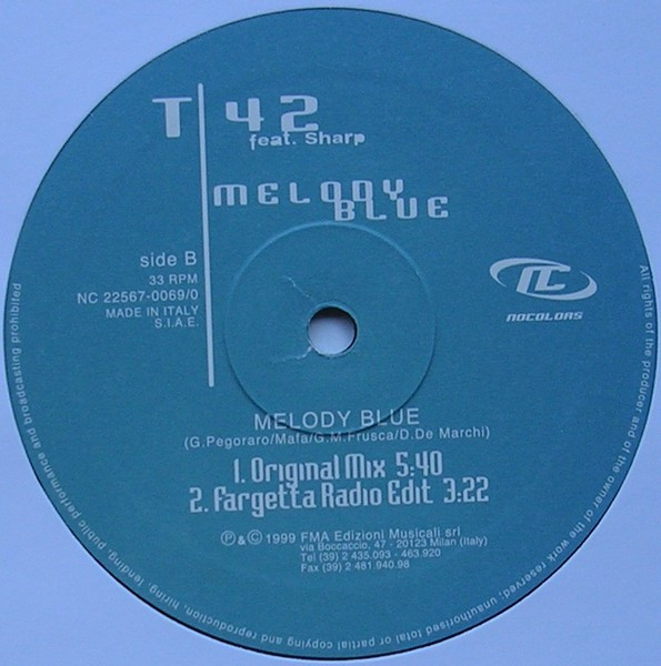 T42 Featuring Sharp - Melody Blue | No Colors (NC 22567-0069/0) - 4