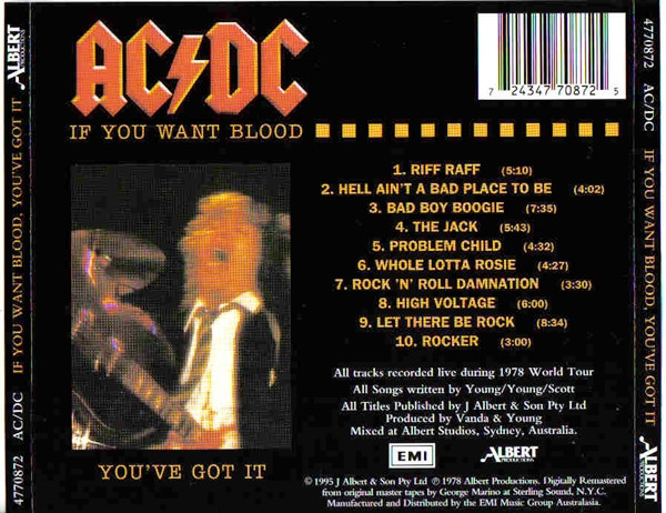AC/DC - If You Want Blood You've Got It CD | Albert Productions (4770872) - 3 AC/DC - If You Want Blood You've Got It CD | Albert Productions (4770872) - 3