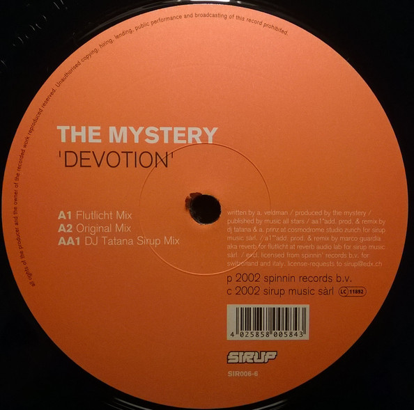 The Mystery - Devotion | Sirup Records (SIR006-6) - 4