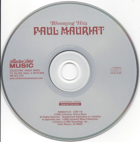 Paul Mauriat And His Orchestra - Blooming Hits | Collectors' Choice Music (CCM-710) - 2