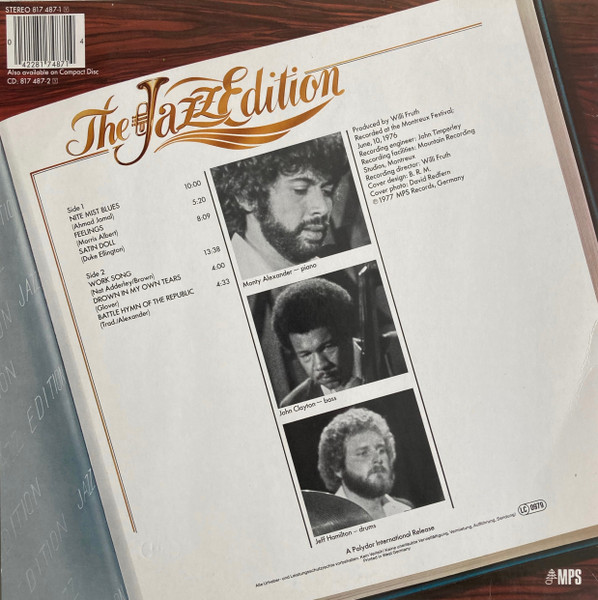 The Monty Alexander Trio - The Jazz Edition (Live At The Montreux Festival) [Vinyl] | MPS Records (817 487-1) - 2