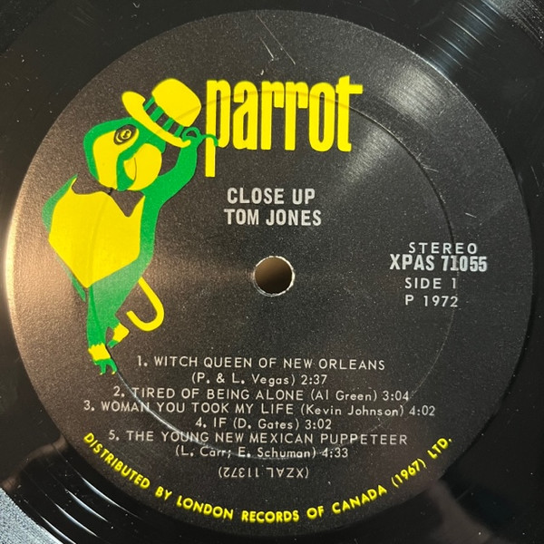 Tom Jones - Close Up [Vinyl] | Parrot (XPAS 71055) - 3