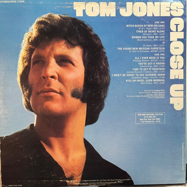 Tom Jones - Close Up [Vinyl] | Parrot (XPAS 71055) - 2
