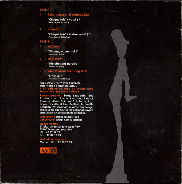 Fabe , Ideosoul Featuring Sléo - Chaque Fois | Alabaz Records (ALZ 001) - 3 Fabe , Ideosoul Featuring Sléo - Chaque Fois | Alabaz Records (ALZ 001) - 3
