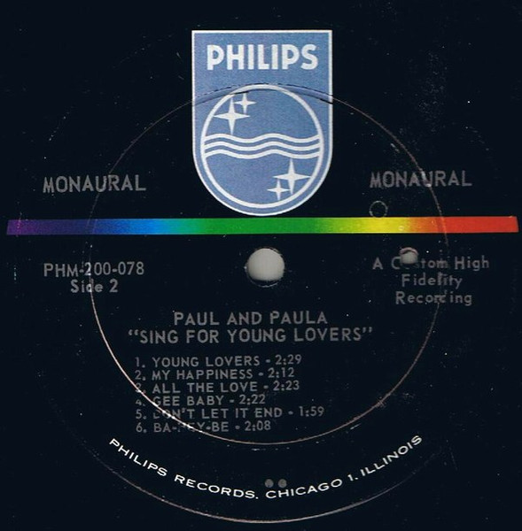 Paul & Paula - Sing For Young Lovers | Philips (PHM 200-078) - 4