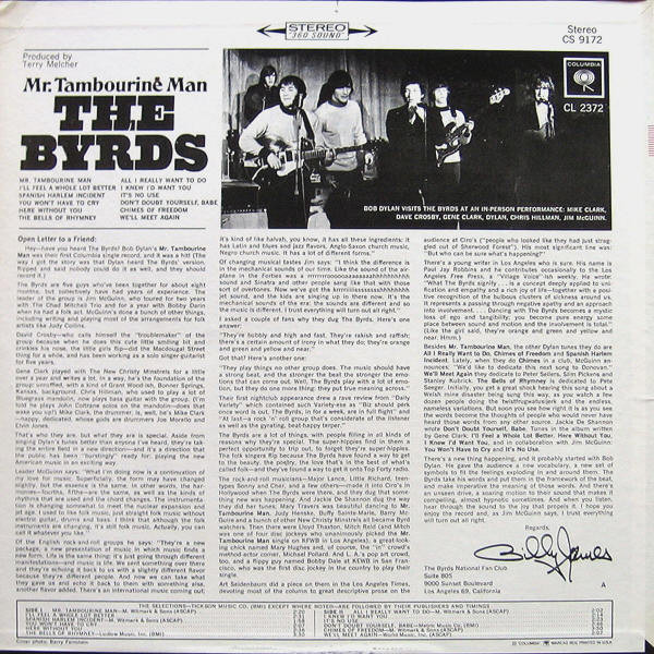 The Byrds - Mr. Tambourine Man | Columbia (CS 9172) - 2