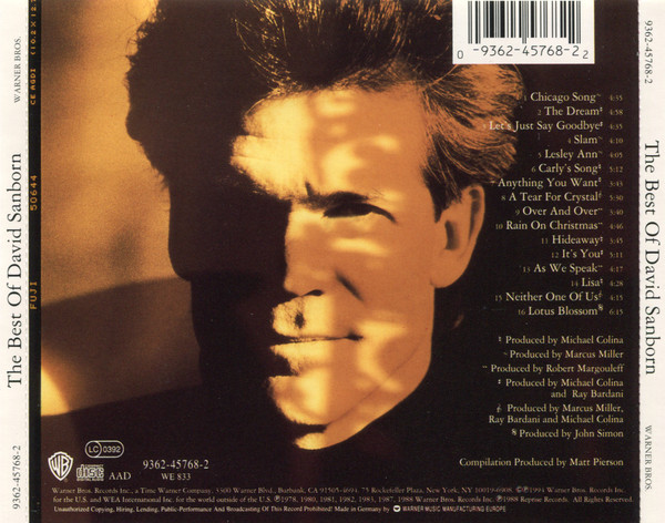 David Sanborn - The Best Of David Sanborn | Warner Bros. Records (9362-45768-2) - 2