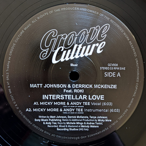 Matt Johnson & Derrick McKenzie Feat. Roki - Interstellar Love | Groove Culture Music (GCV008) - main Matt Johnson & Derrick McKenzie Feat. Roki - Interstellar Love | Groove Culture Music (GCV008) - main