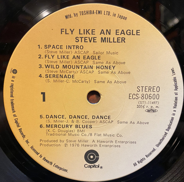 Steve Miller Band - Fly Like An Eagle | Capitol Records (ECS-80600) - 3 Steve Miller Band - Fly Like An Eagle | Capitol Records (ECS-80600) - 3