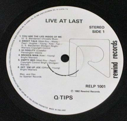 The Q Tips - Live At Last | Rewind Records (RELP 1001) - 2 The Q Tips - Live At Last | Rewind Records (RELP 1001) - 2