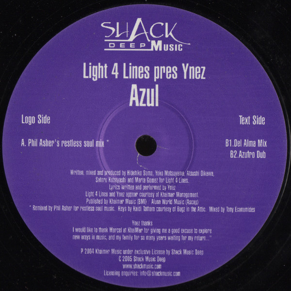 Light 4 Lines Pres Ynez - Azul | Shack Music Deep Recordings (SMD003)