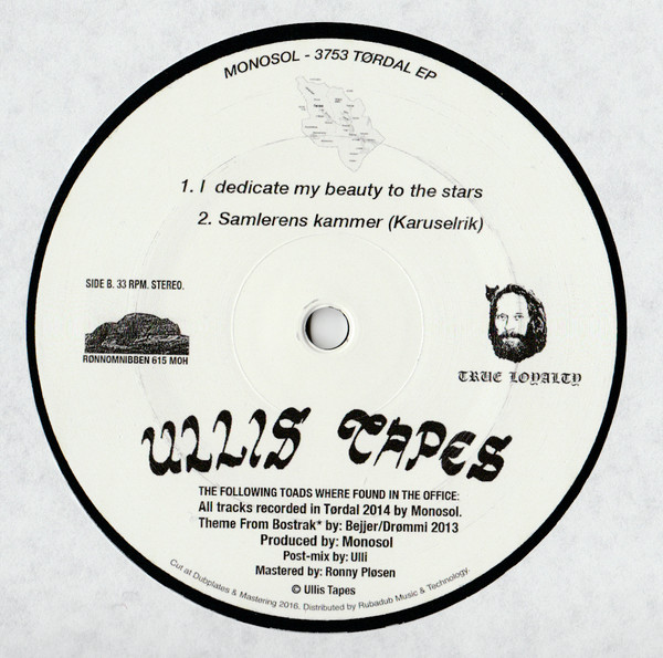Monosol - 3753 Tørdal EP | Ullis Tapes (U.T.002) - 2 Monosol - 3753 Tørdal EP | Ullis Tapes (U.T.002) - 2