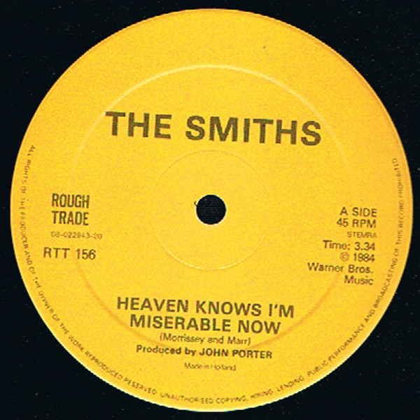 The Smiths - Heaven Knows I'm Miserable Now | Rough Trade (RTT 156) - 3