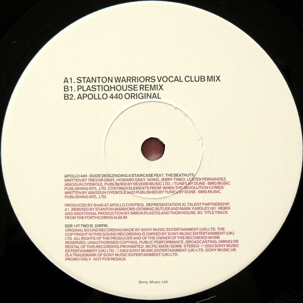 Apollo 440 Feat. The Beatnuts - Dude Descending A Staircase | Stealth Sonic Recordings (SSR 14T TWO) - 3