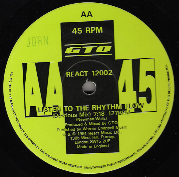 GTO - The Bullfrog / Listen To The Rhythm Flow (The Remixes) | React (REACT 12002) - 4