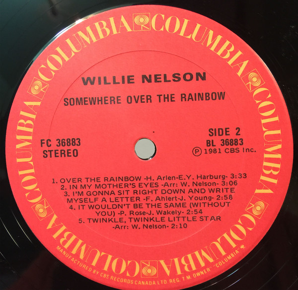 Willie Nelson - Somewhere Over The Rainbow | Columbia (FC 36883) - 4