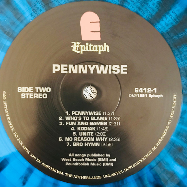 Pennywise - Pennywise - Vinilo Blue & Black Splatter (30th Anniversary) | Epitaph (6412-1) - 5 Pennywise - Pennywise - Vinilo Blue & Black Splatter (30th Anniversary) | Epitaph (6412-1) - 5
