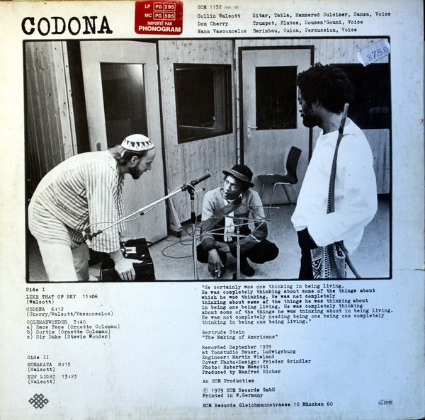 Codona - Codona | ECM Records (ECM 1132) - 2