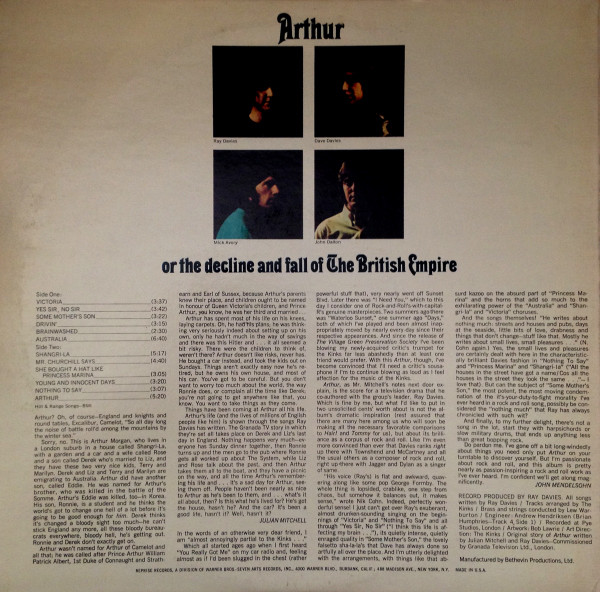 The Kinks - Arthur Or The Decline And Fall Of The British Empire | Reprise Records (RS 6366) - 2 The Kinks - Arthur Or The Decline And Fall Of The British Empire | Reprise Records (RS 6366) - 2