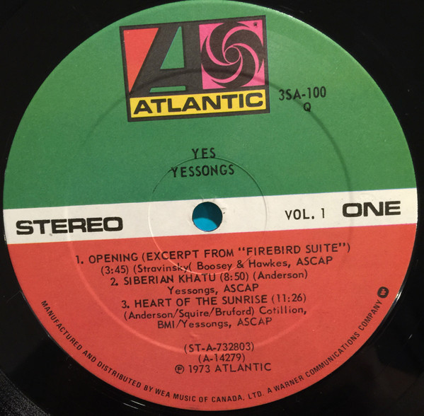Yes - Yessongs | Atlantic (3SA-100) - 4