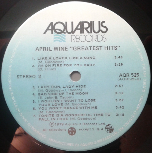 April Wine - Greatest Hits [Vinyl] | Aquarius Records (AQR 525) - 4