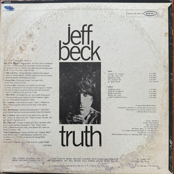 Jeff Beck - Truth | Epic (BN 26413) - 2