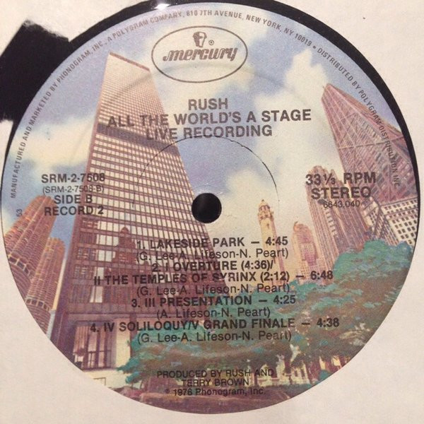 Rush - All The World's A Stage | Mercury (SRM-2-7508) - 3 Rush - All The World's A Stage | Mercury (SRM-2-7508) - 3