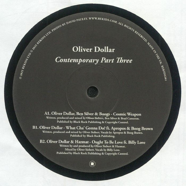 Oliver $ - Contemporary Part Three | Rekids (REKIDS 261)