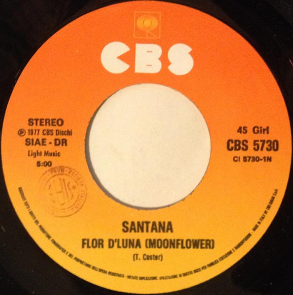 Santana - Flor D'Luna = Moonflower / Transcendance | CBS (CBS 5730) - 3