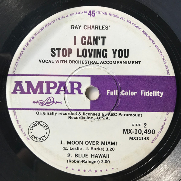 Ray Charles - I Can't Stop Loving You | Ampar (MX-10,490) - 4