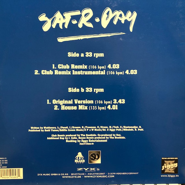 Sat-r-day - The Rules | II Jiggy Recordings (JIG 5043-12) - 2 Sat-r-day - The Rules | II Jiggy Recordings (JIG 5043-12) - 2