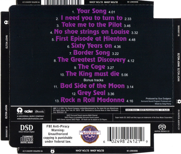 Elton John - Elton John | Island Records (B0003607-36) - 2