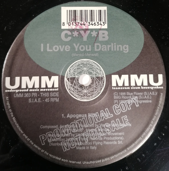 C*Y*B - I Love You Darling | UMM (UMM 363 PR) - 2