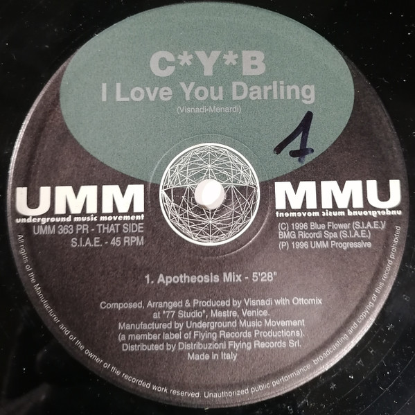 C*Y*B - I Love You Darling | UMM (UMM 363 PR) - main