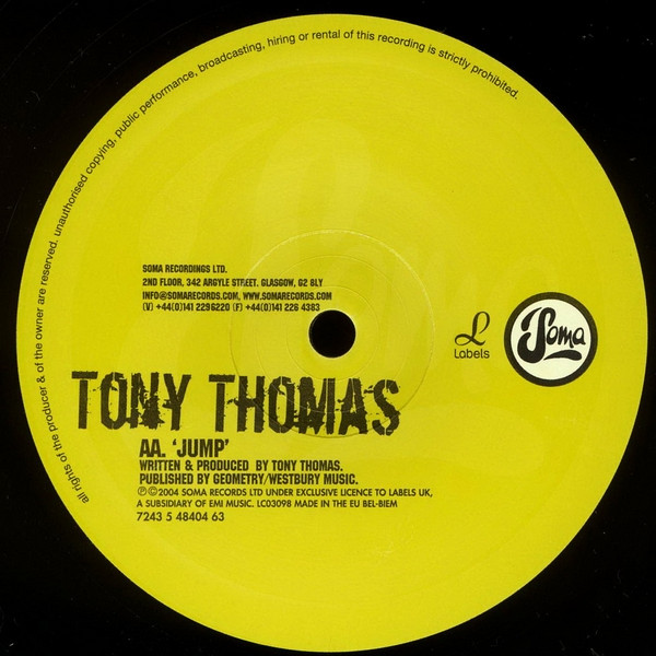 Tony Thomas - Good Fortune / Jump | Labels (7243 5 48416 68) - main