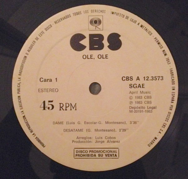 Ole Ole - Dame | CBS (CBS A 12.3573) - 3