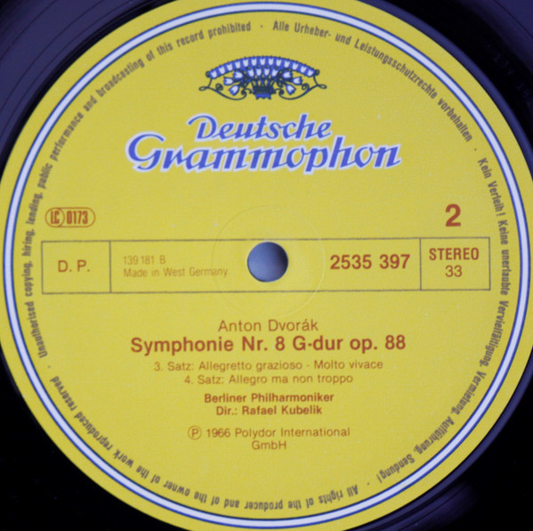 Antonín Dvořák , Berliner Philharmoniker , Rafael Kubelik - Symphonie Nr. 8 In G-Dur Op.88 | Deutsche Grammophon (2535 397) - 4 Antonín Dvořák , Berliner Philharmoniker , Rafael Kubelik - Symphonie Nr. 8 In G-Dur Op.88 | Deutsche Grammophon (2535 397) - 4