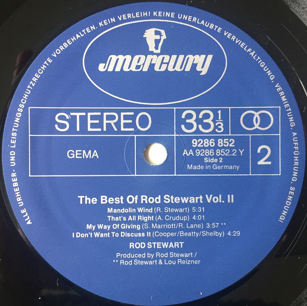 Rod Stewart - The Best Of Rod Stewart Vol. 2 | Mercury (6619 031) - 2 Rod Stewart - The Best Of Rod Stewart Vol. 2 | Mercury (6619 031) - 2