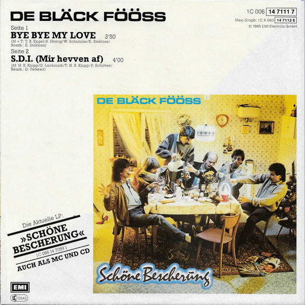 Bläck Fööss - Bye Bye My Love | EMI (1C 006 14 7111 7) - 2