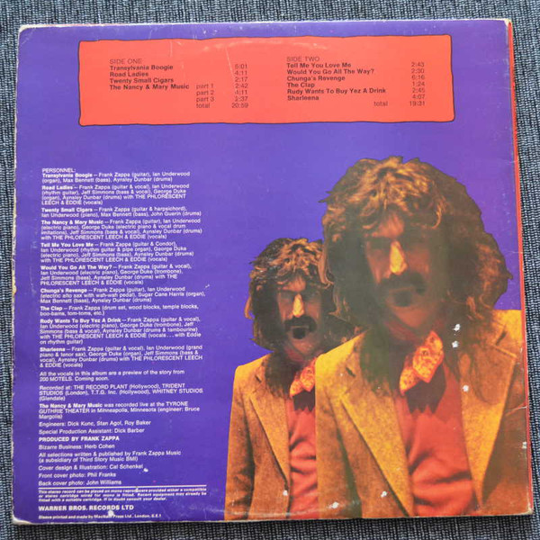 Frank Zappa - Chunga's Revenge | Reprise Records (RSLP 2030) - 2