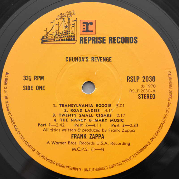 Frank Zappa - Chunga's Revenge | Reprise Records (RSLP 2030) - 4