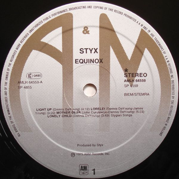 Styx - Equinox | A&M Records (AMLH 64559) - 2 Styx - Equinox | A&M Records (AMLH 64559) - 2