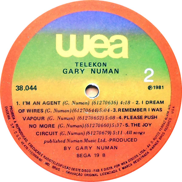 Gary Numan - Telekon | WEA (38.044) - 3