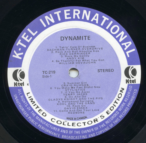Various - Dynamite [Vinyl] | K-Tel (TC-219) - 2