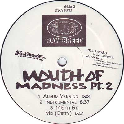 Raw Breed - I Want In / Mouth Of Madness Pt. 2 | Warner Bros. Records (PRO-A-8780) - main