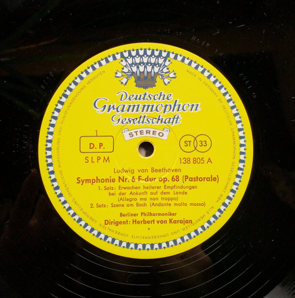 Ludwig van Beethoven - Berliner Philharmoniker , Herbert Von Karajan - »Pastorale« | Deutsche Grammophon (138 805 SLPM) - 3