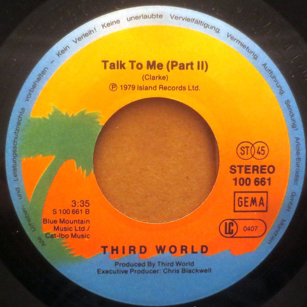 Third World - Talk To Me | Island Records (100 661) - 4