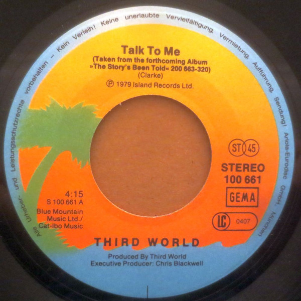 Third World - Talk To Me | Island Records (100 661) - 3
